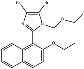 4,5-DIBROMO-1-ETHOXYMETHYL-2-(2-ETHOXY-NAPHTHALEN-1-YL)-1H-IMIDAZOLE 结构式