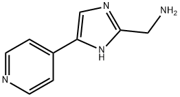 1H-Imidazole-2-methanamine,  5-(4-pyridinyl)-, 1004303-43-8, 结构式