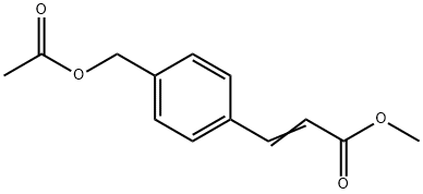 3-[4-(acetyloxymethyl)phenyl]-2-propenoic acid methyl ester Structure
