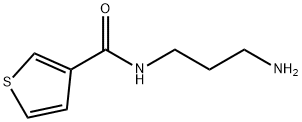 N-(3-aminopropyl)thiophene-3-carboxamide 化学構造式