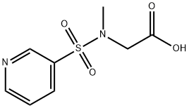 N-甲基-N-(吡啶-3-基磺酰基)甘氨酸,1017029-42-3,结构式