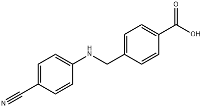 4-{[(4-cyanophenyl)amino]methyl}benzoic acid Struktur