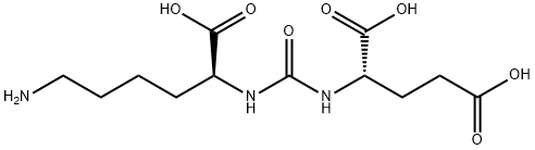 (S,S)-2-[3-(5-amino-1-carboxy-pentyl)-ureido]-pentanedioic acid, 1025796-32-0, 结构式