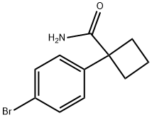 1-(4-bromophenyl)cyclobutane-1-carboxamide Struktur