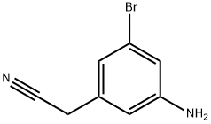 Benzeneacetonitrile, 3-amino-5-bromo- 化学構造式