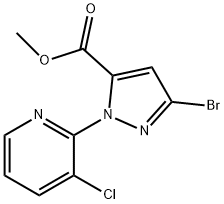 1H-Pyrazole-5-carboxylic acid, 3-bromo-1-(3-chloro-2-pyridinyl)-, methyl ester Structure