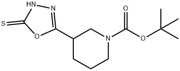 tert-Butyl 3-(5-Sulfanyl-1,3,4-oxadiazol-2-yl)piperidine-1-carboxylate,1046079-23-5,结构式