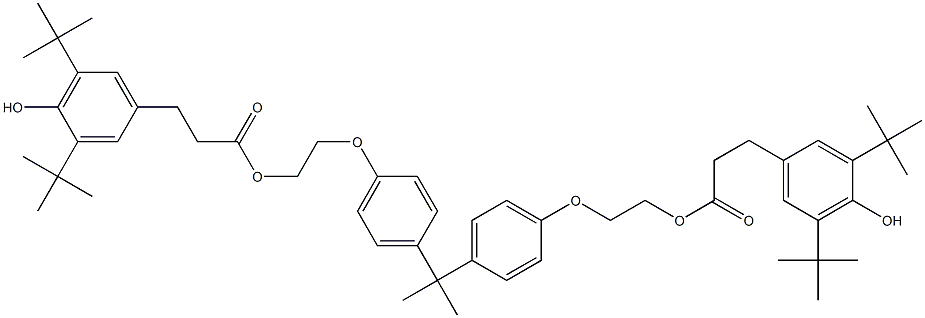 2,2-BIS(4-(2-(3,5-DI-TERT.BUTYL-4-HYDROXYHYDROCINNAMOYLOXY. 化学構造式