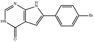 4H-Pyrrolo[2,3-d]pyrimidin-4-one, 6-(4-bromophenyl)-3,7-dihydro- Structure