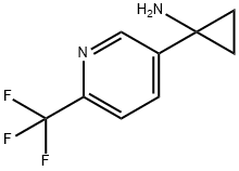 1-[6-(trifluoromethyl)pyridin-3-yl]cyclopropan-1-amine Structure