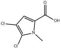 4,5-二氯-1-甲基-1H-吡咯-2-羧酸, 106116-22-7, 结构式
