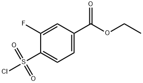 4-(氯磺酰基)-3-氟苯甲酸乙酯,1063734-43-9,结构式