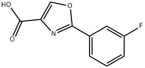 4-Oxazolecarboxylic acid, 2-(3-fluorophenyl)- Structure