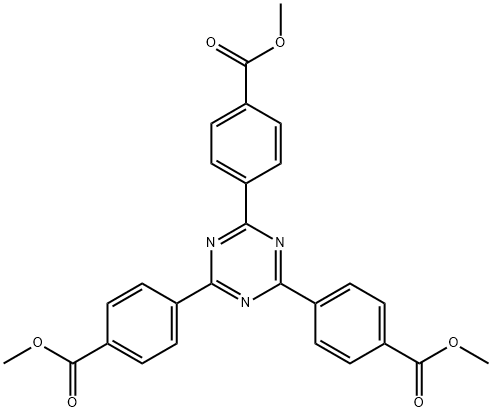 Benzoic acid, 4,4',4''-s-triazine-2,4,6-triyltri-, trimethyl ester (7CI) Struktur