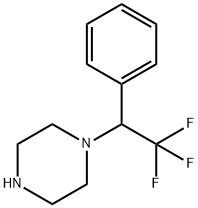 1-(2,2,2-trifluoro-1-phenylethyl)piperazine 化学構造式