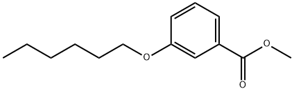 Benzoic acid, 3-(hexyloxy)-, methyl ester Struktur