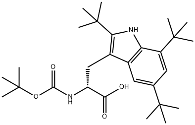 Boc-2,5,7-tri-2,5,7-Tris-tert-butyl-D-tryptophan Struktur