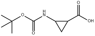 CYCLOPROPANECARBOXYLIC ACID, 2-[[(1,1-DIMETHYLETHOXY)CARBONYL]AMINO]- Struktur