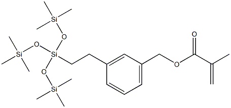 甲基丙烯酰氧基甲基苯乙基三(三甲基硅氧基)硅烷 结构式