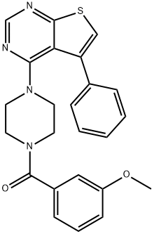 Methanone, (3-methoxyphenyl)[4-(5-phenylthieno[2,3-d]pyrimidin-4-yl)-1-piperazinyl]-|