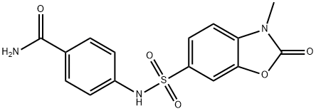 Benzamide, 4-[[(2,3-dihydro-3-methyl-2-oxo-6-benzoxazolyl)sulfonyl]amino]- Structure