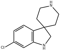 Spiro[3H-indole-3,4'-piperidine], 6-chloro-1,2-dihydro- 化学構造式