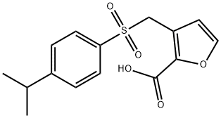 3-{[4-(Propan-2-yl)benzenesulfonyl]methyl}furan-2-carboxylic Acid Structure