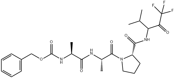 benzyloxycarbonylalanyl-alanyl-prolyl-valine-trifluoromethyl ketone Structure