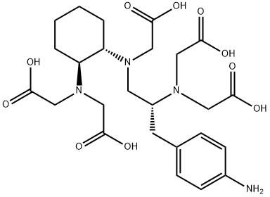 Glycine, N-[(2R)-3-(4-aminophenyl)-2-[bis(carboxymethyl)amino]propyl]-N-[(1S,2S)-2-[bis(carboxymethyl)amino]cyclohexyl]-, 1105741-38-5, 结构式