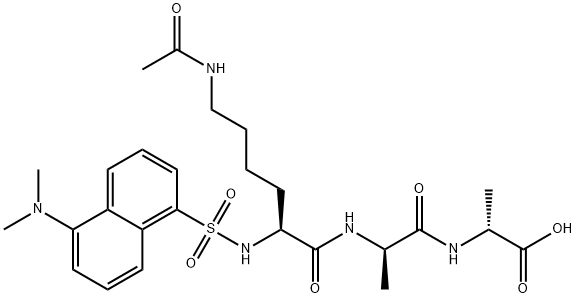 epsilon-N-acetyl-alpha(N)-dansyl-lysyl-alanyl-alanine,111290-37-0,结构式