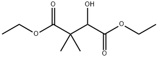 Butanedioic acid, 3-hydroxy-2,2-dimethyl-, 1,4-diethyl ester Struktur