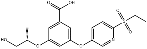 1,4-diazabicyclo[2.2.2]octane (S)-3-((6-(ethylsulfonyl)pyridin-3-yl)oxy)-5-((1-hydroxypropan-2-yl)oxy)benzoate Struktur