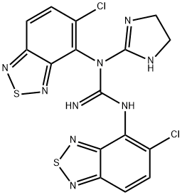 N,N''-Bis(5-chloro-2,1,3-benzothiadiazol-4-yl)-N-(4,5-dihydro-1H-imidazol-2-yl)-guanidine Struktur