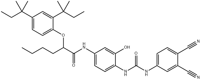 114808-85-4 2-(3,4-Dicyanophenylureido)-5-((2-(2,4-ditert.-phenylphenoxy)-hexanoylamino))-phenol