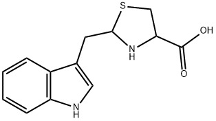 2-(3'indolylmethyl)-1,3-thiazolidine-4-carboxylic acid 结构式