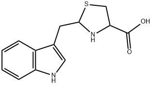 2-(3'indolylmethyl)-1,3-thiazolidine-4-carboxylic acid Struktur