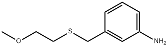 3-{[(2-methoxyethyl)sulfanyl]methyl}aniline Structure