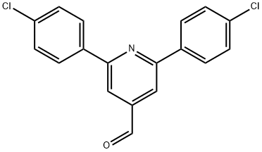 JR-9173, 2,6-Bis(4-chlorophenyl)pyridine-4-carbaldehyde, 97% Struktur