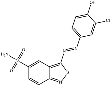 1166834-57-6 2,1-Benzisothiazole-5-sulfonamide, 3-[(1E)-2-(3-chloro-4-hydroxyphenyl)diazenyl]-