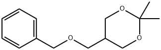 5-((ベンジルオキシ)メチル)-2,2-ジメチル-1,3-ジオキサン 化学構造式