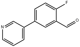 Benzaldehyde, 2-fluoro-5-(3-pyridinyl)- Structure