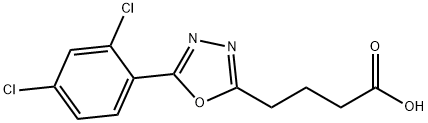 4-[5-(2,4-Dichlorophenyl)-1,3,4-oxadiazol-2-yl]butanoic Acid Structure