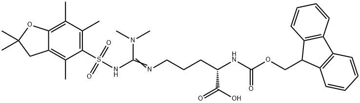 Fmoc-l-arg(me)2(pbf)-oh Struktur