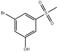 3-溴-5-(甲磺酰基)苯酚,1186605-09-3,结构式