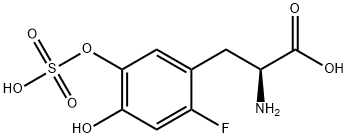3-O-sulfato-6-fluoro-dopa 化学構造式
