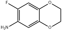 1,4-Benzodioxin-6-amine, 7-fluoro-2,3-dihydro- Structure