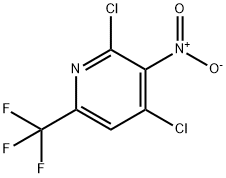 Pyridine, 2,4-dichloro-3-nitro-6-(trifluoromethyl)- Struktur