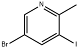 Pyridine, 5-bromo-3-iodo-2-methyl- Structure