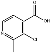 4-Pyridinecarboxylic acid, 3-chloro-2-methyl- 化学構造式