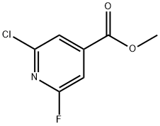 2-氯-6-氟异烟酸甲酯, 1214386-86-3, 结构式